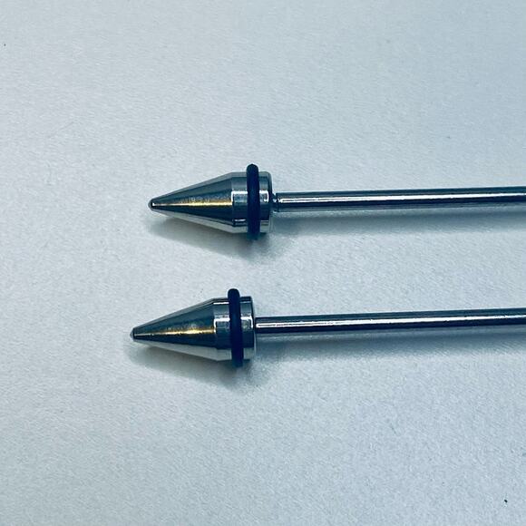 14G Stainless Steel Industrial Barbell Earring Cartilage Piercing Arrow 2 Pack - Picture 3 of 5